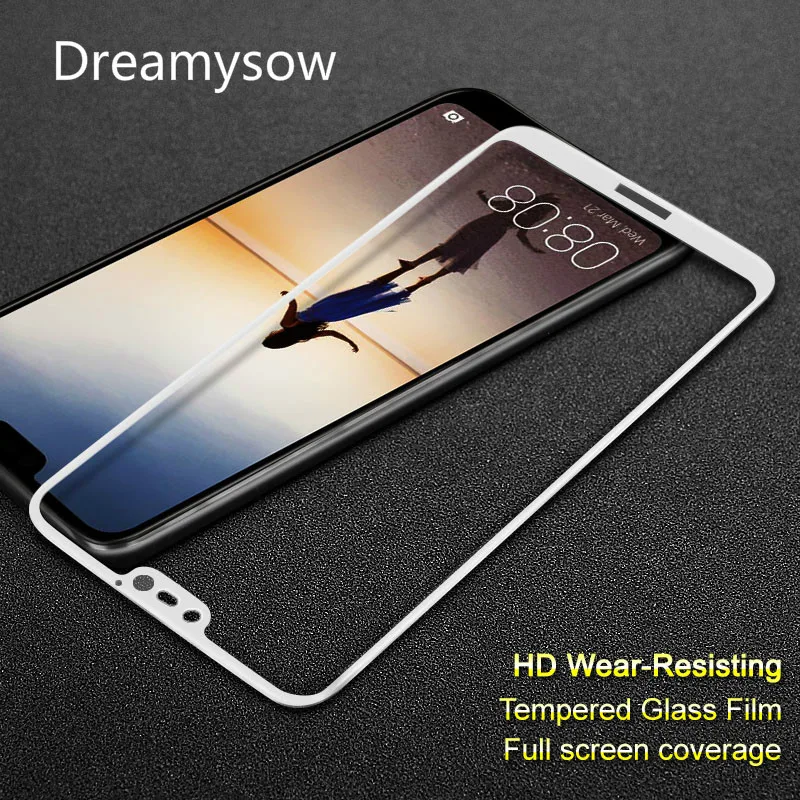 Олеофобное 9H полное покрытие закаленное стекло для Huawei P Smart P20 Pro P10 P8 P9 2017 Honor 7C 9 Lite