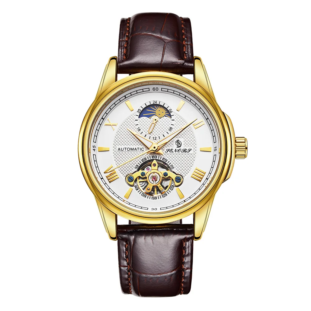 

Mechanical Watches Skeleton Watch Men Automatic Clock Luxury Wristwatch Relogio Masculino by SENORS