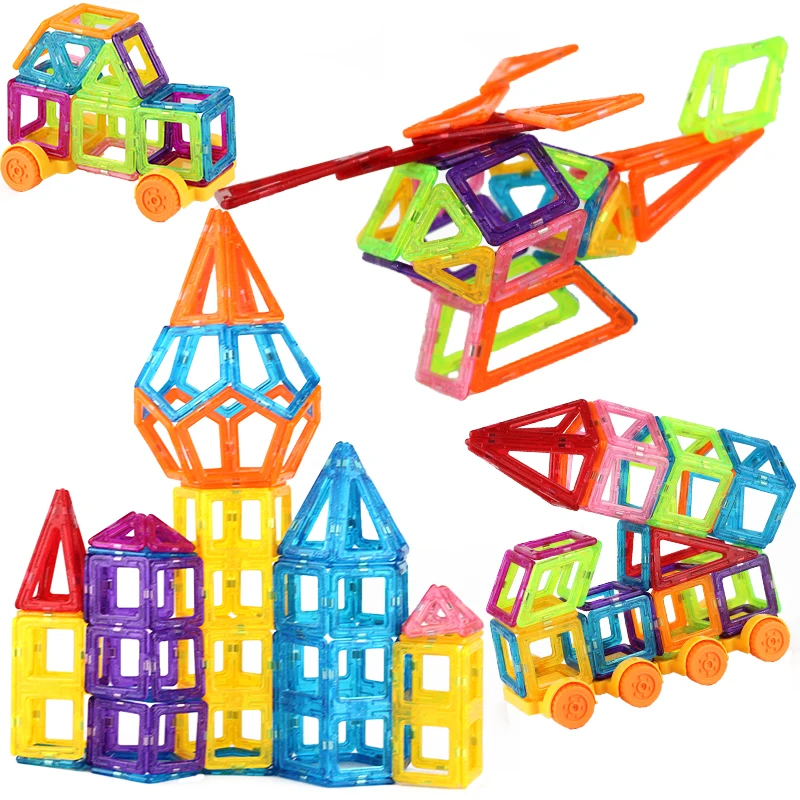 38 шт. Мини Магнитный конструктор дизайнерская модель магнитные блоки