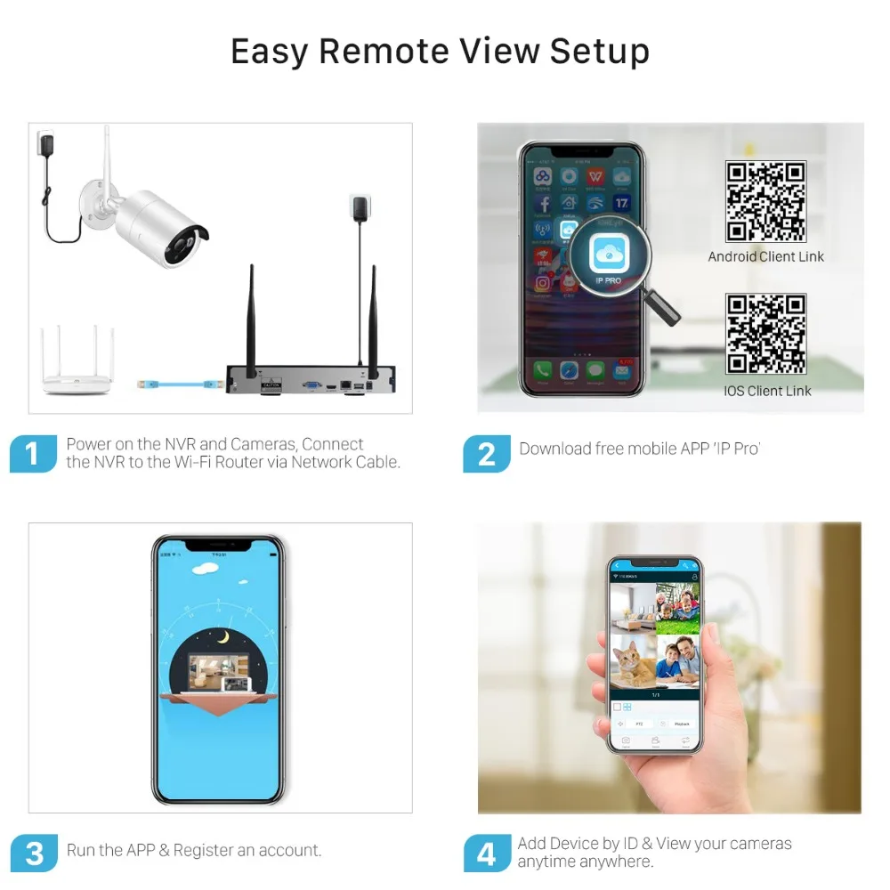 BESDER 8CH 1080 P HDMI Wi Fi NVR 4 шт. 1.3MP ИК Открытый всепогодный CCTV беспроводной IP камера