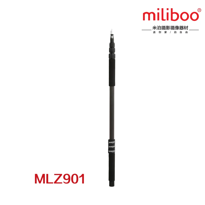 Boom de Fibra de Carbono Miliboo Microfone Leve Telescópica Micro Boom Pole Mount Holder Suporte Entrevista Filmagens 300 cm – 9.9ft