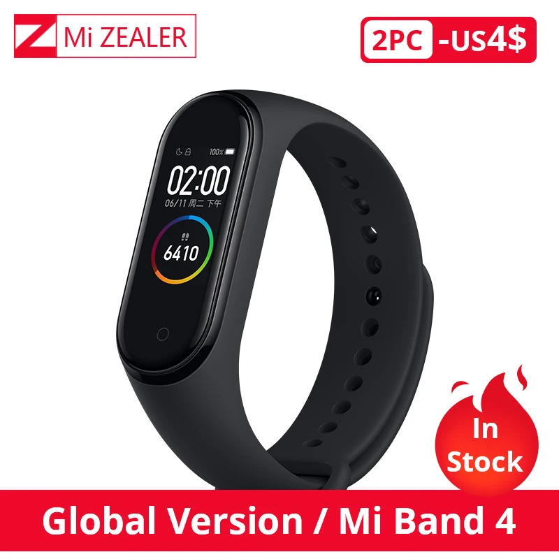 Xiaomi Mi Band 4 глобальная версия многоязычный браслет 135 мАч Bluetooth 5,0 умные часы