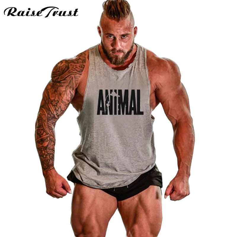 Майка мужская Спортивная брендовая одежда для бодибилдинга и фитнеса рубашка