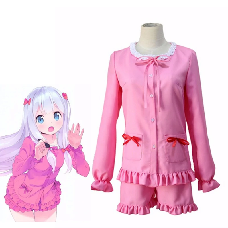 

Аниме «Eromanga-Sensei», одежда для сна Izumi Sagiri, костюм для косплея, полный комплект, милая розовая пижама в стиле "Лолита", наряд