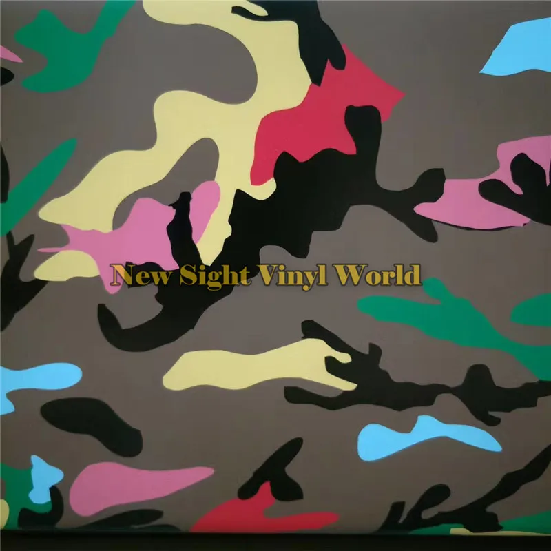 Цветная камуфляжная виниловая Автомобильная обёрточная бумага без пузырей для