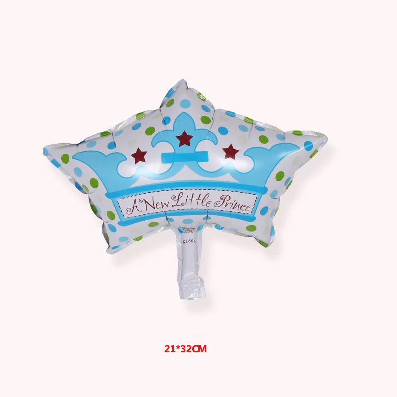 Blue Crown Забавный ангел, Детские шары для девочек, детская душевая коляска, воздушные шары из фольги, детские игрушки для украшения, вечерние надувные воздушные шары - Цвет: Blue Crown