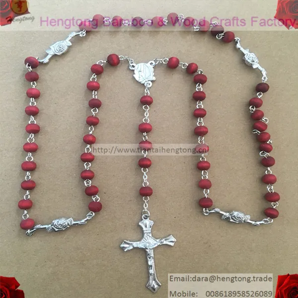 Ожерелье из красного розака/розовый розарий с четырьмя разъемами розы|beaded leather necklace|beaded collar necklacebead scarf necklace |