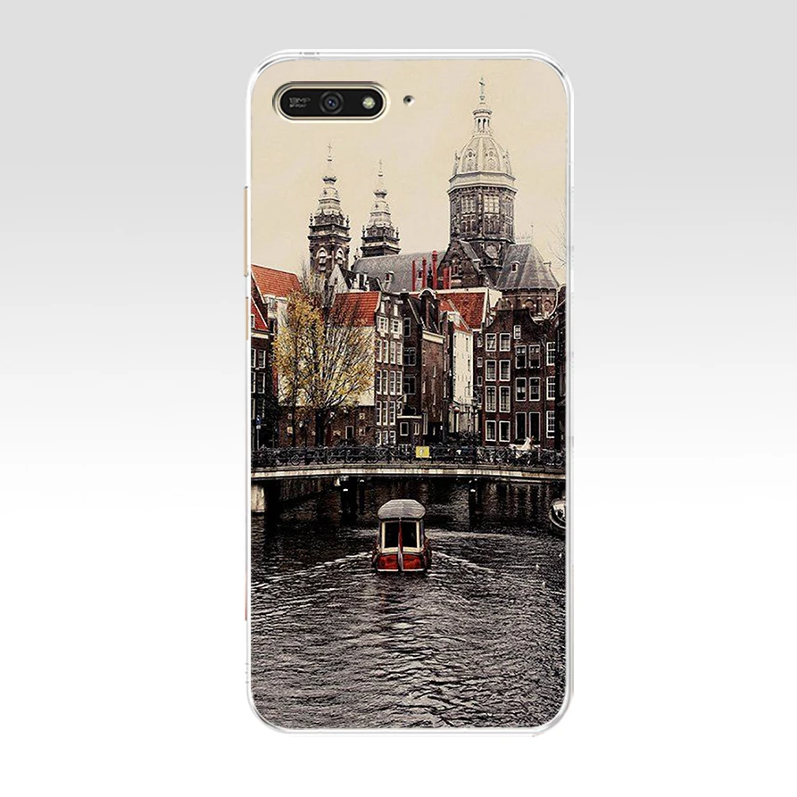 149AQ Travelling Amsterdam The Netherlands Soft Silicone Tpu Cover Case for huawei Honor 7a pro 7x play 5.45 5.7 inch case | Мобильные