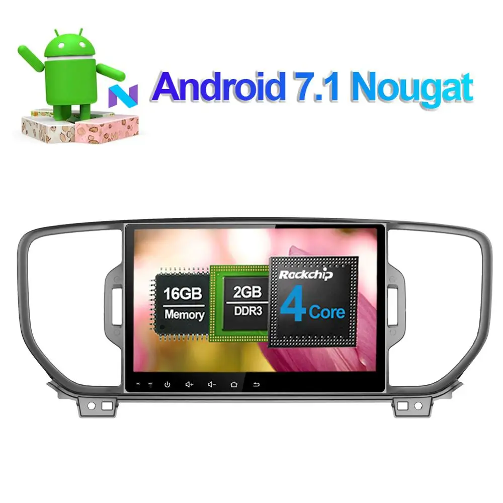 Автомобильный мультимедийный плеер 9 дюймов Android 8 0 IPS экран радио стерео GPS