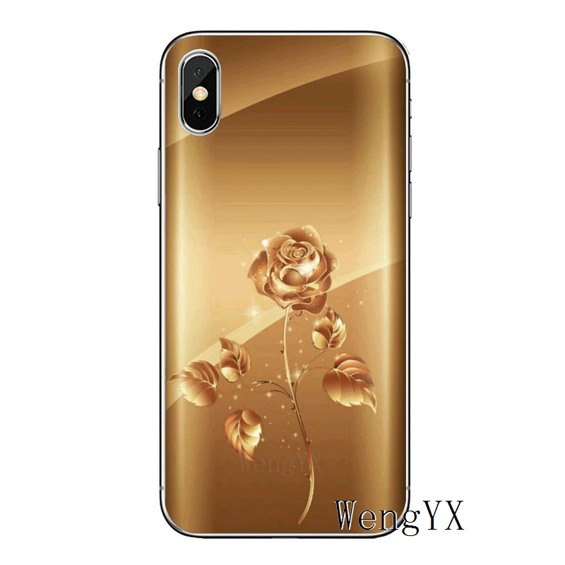 Розовый золотой цветок розы класса люкс для Xiaomi Redmi S2 5 plus 6A 4A 4x Note 3 4 5 5A 6 Pro Pocophone F1 мягкий термополиуретановый Чехол для мобильного телефона чехол - Цвет: rose-flower-A-12
