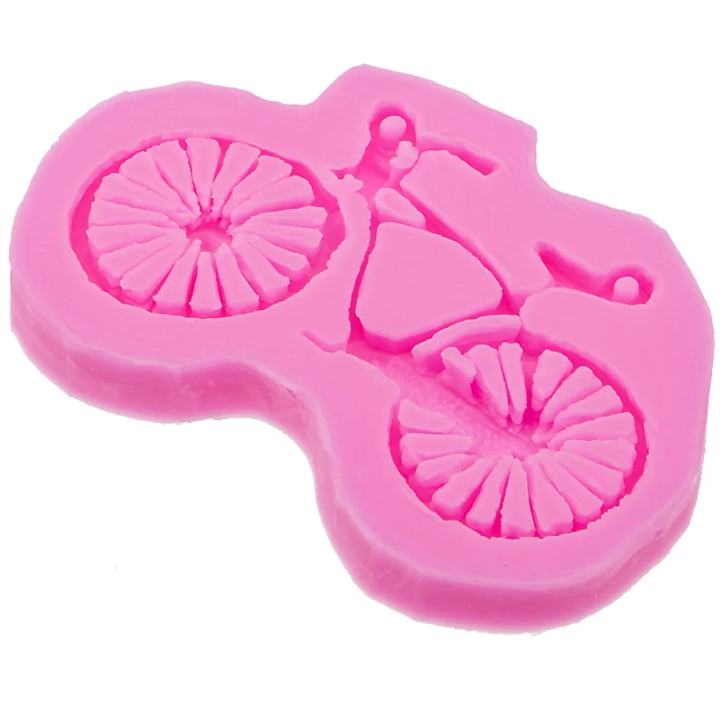 Инструменты для украшения торта форма велосипеда 3D силиконовая помады кекса