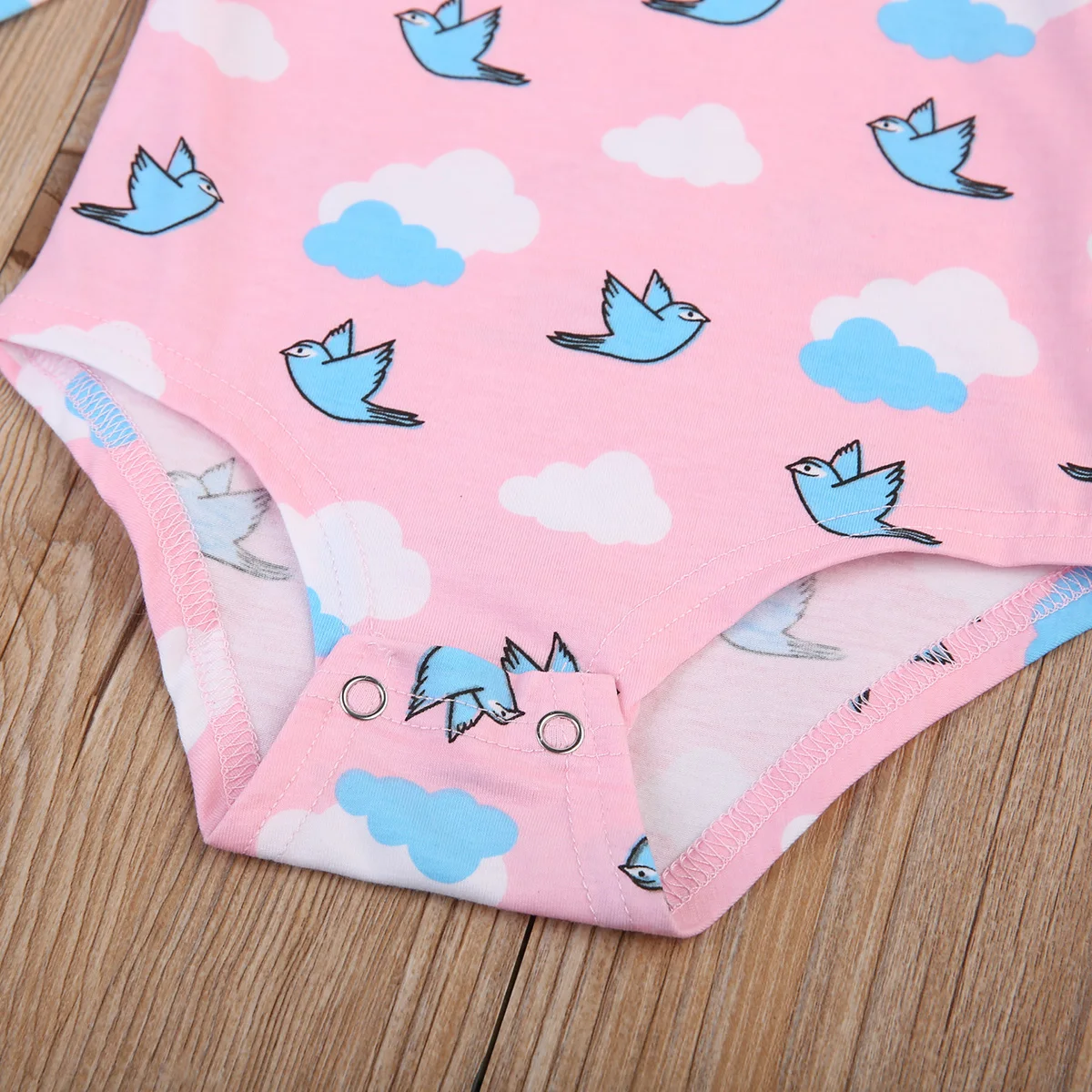 Милые хлопковые комбинезоны розового и синего цвета для маленьких девочек