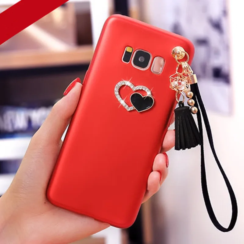 Любовь кулон ремешок чехол для телефона Samsung Galaxy S8 S9 S10 J4 J6 плюс A50 M30S A51 Note 9 j5 j7 2016 A5
