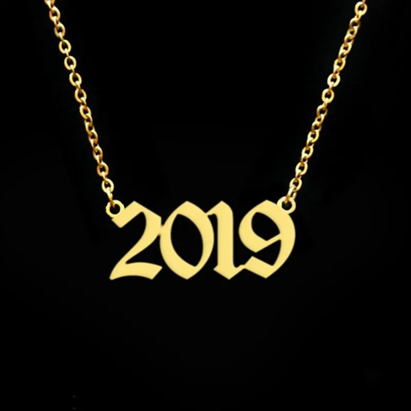 Ожерелье с любым номером на заказ ожерелье готической датой персонализированное