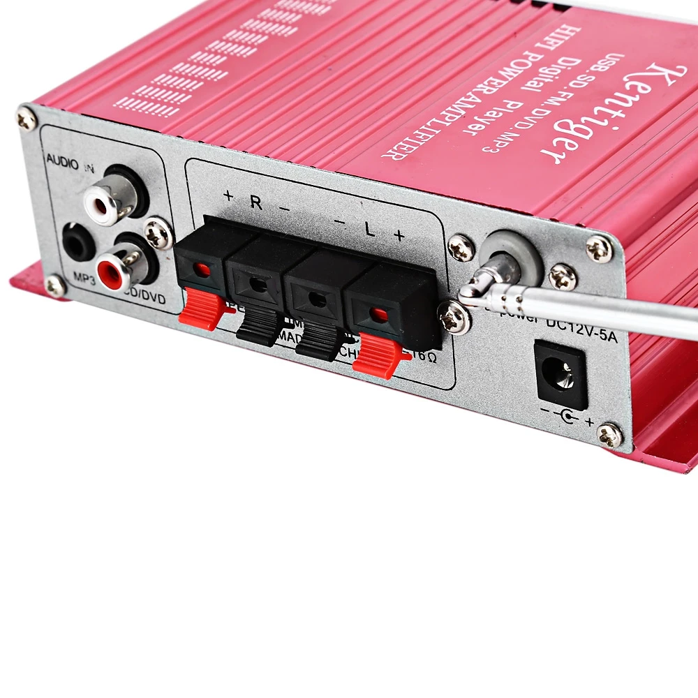 2 Цвет USB FM аудио стерео усилитель радио MP3 Динамик светодио дный Hi-Fi канальный