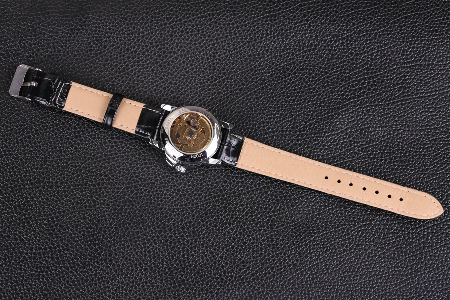 Fashion Brand Winner Leather Band Women Men Skeleton Automatic Mechanical Watch Dress Wrist | Наручные часы