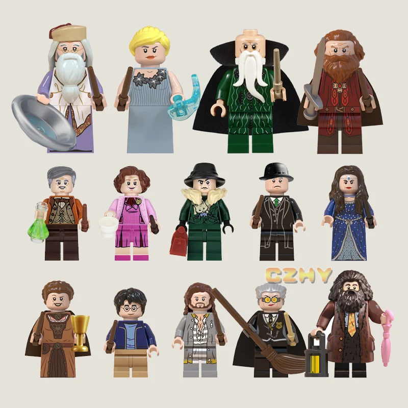 Серия Harri Potters проф. Строительные блоки Снейп ХОХ Хагрид Добби Moody Quirrell Filch Волдеморт игрушки для детей WM6059