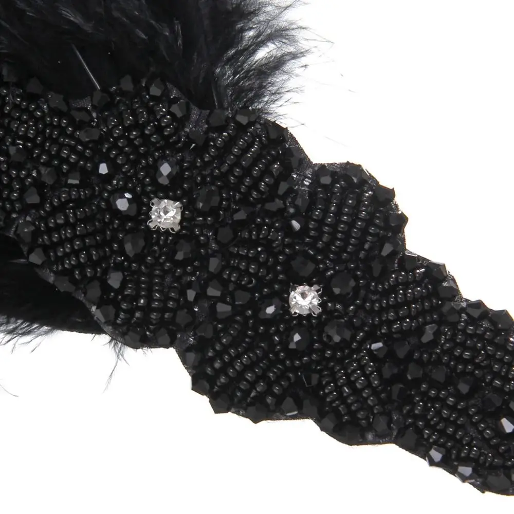 

Costume accessory Silver 1920's Headband Flapper Charleston costume accessories Headpiece Great Gatsby feather headband