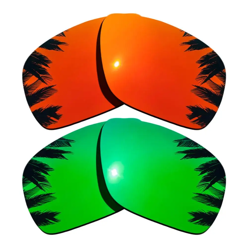 Orange Red-Green Поляризованные зеркальные линзы для замены покрытия для солнцезащитных очков-Оукли отправка 1 рамка разных цветов - Цвет линз: Orange Red-Green