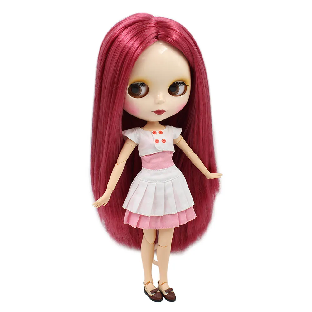 Кукла Blyth 1/6 от ICY DBS с облегающей челкой облегающими суставами фиолетовыми и