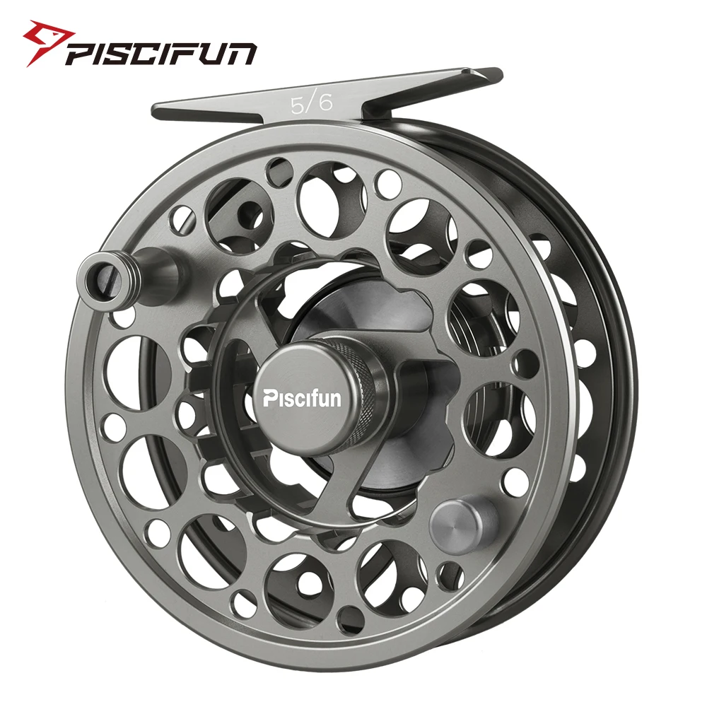 

Piscifun Space Grey Sword Fly Reel CNC-machined Aluminium Material 3/4/5/6/7/8/9/10 WT Right Left Handed Fly Fishing Reel