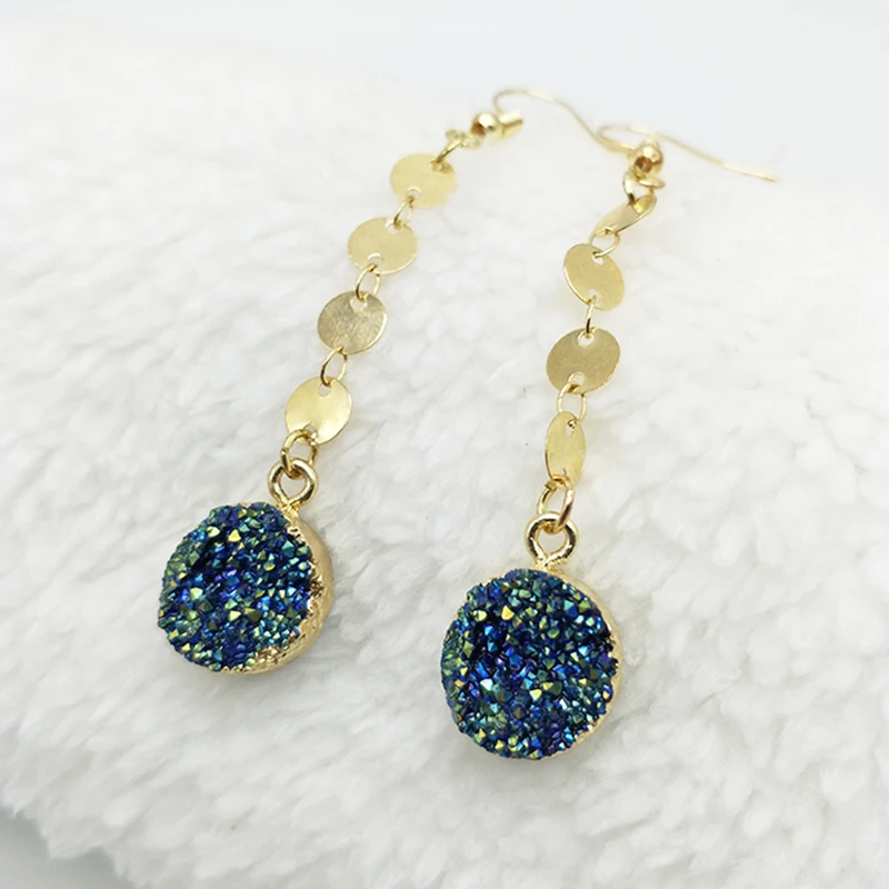 Youga new fashion female drop earrings gold chic copper dangle ore original design bohemian jewelry gift | Украшения и аксессуары