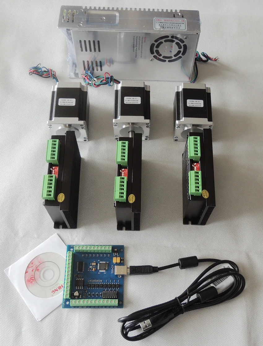 Комплект с ЧПУ USB 3 оси шт. TB6600 steppper драйвер двигателя mach3 карта контроллера 100 кГц