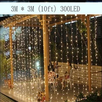 3m x 3m 300led outdoor home christmas decorative xmas string fairy curtain strip garlands party lights for wedding decorations