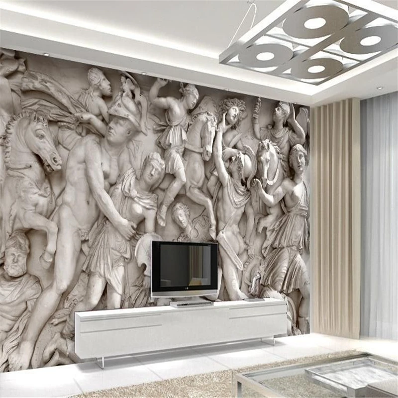 Фотообои beibehang 3D европейские римские статуи художественные обои ресторан ретро