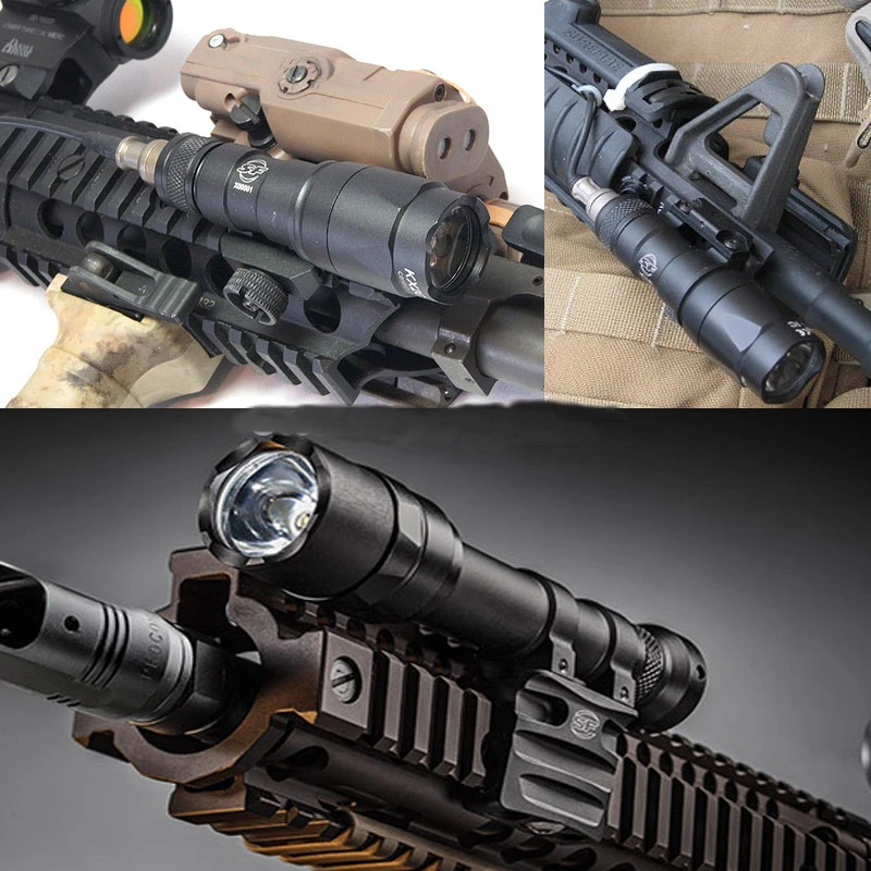 SEIGNEER Тактический M300A мини-разведчик светильник светодиодный M300 флэш-светильник для охоты с дистанционным переключателем хвост и 20 мм Вивер рейка EX191