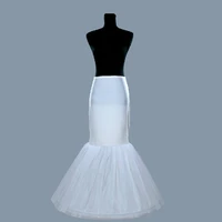 mermaid petticoat slip 1 hoop bone elastic wedding gown crinoline trumpet high quality general size white dress accessory