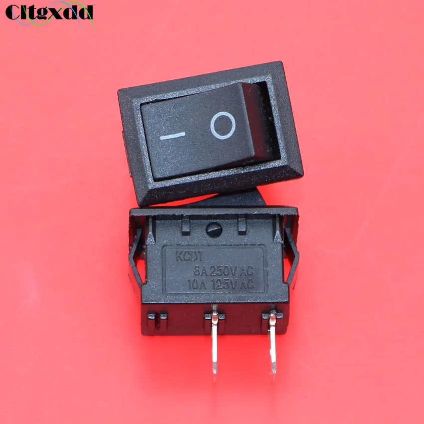 Cltgxdd 10 шт. кнопочный переключатель 11x17 мм SPST 2Pin 6A 250 В/10A 125 В KCD1 оснастка вкл/Выкл