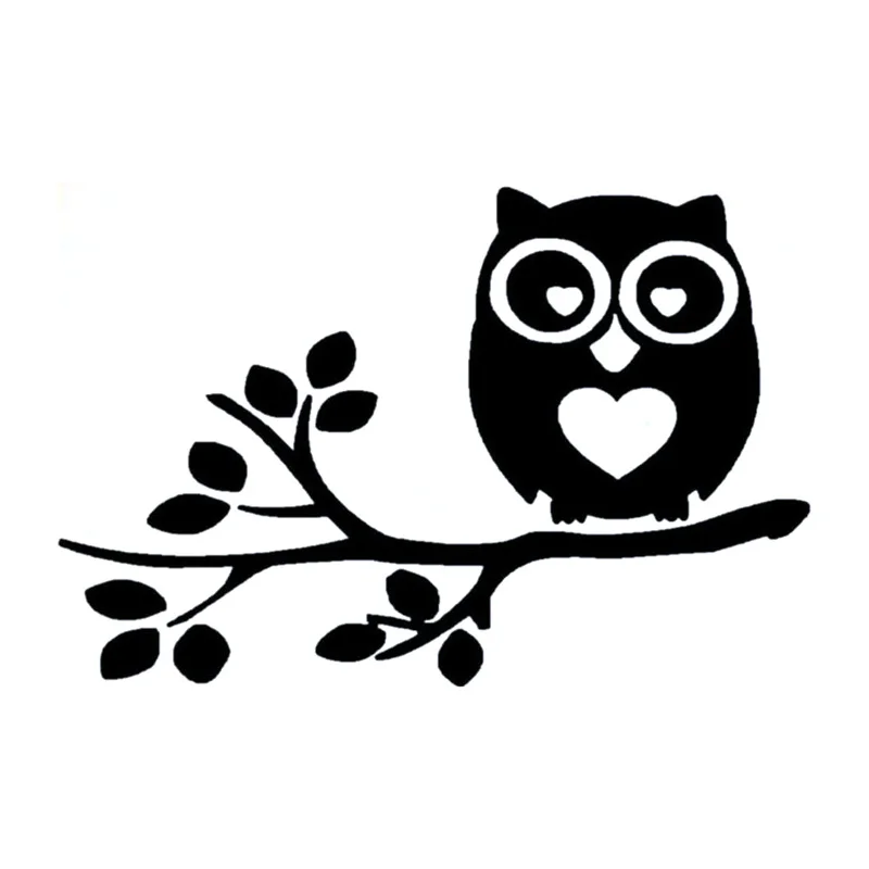 17.7*11.8CM Fun Owl Car Sticker Cover The Body Of Personalized Vinyl Decals |