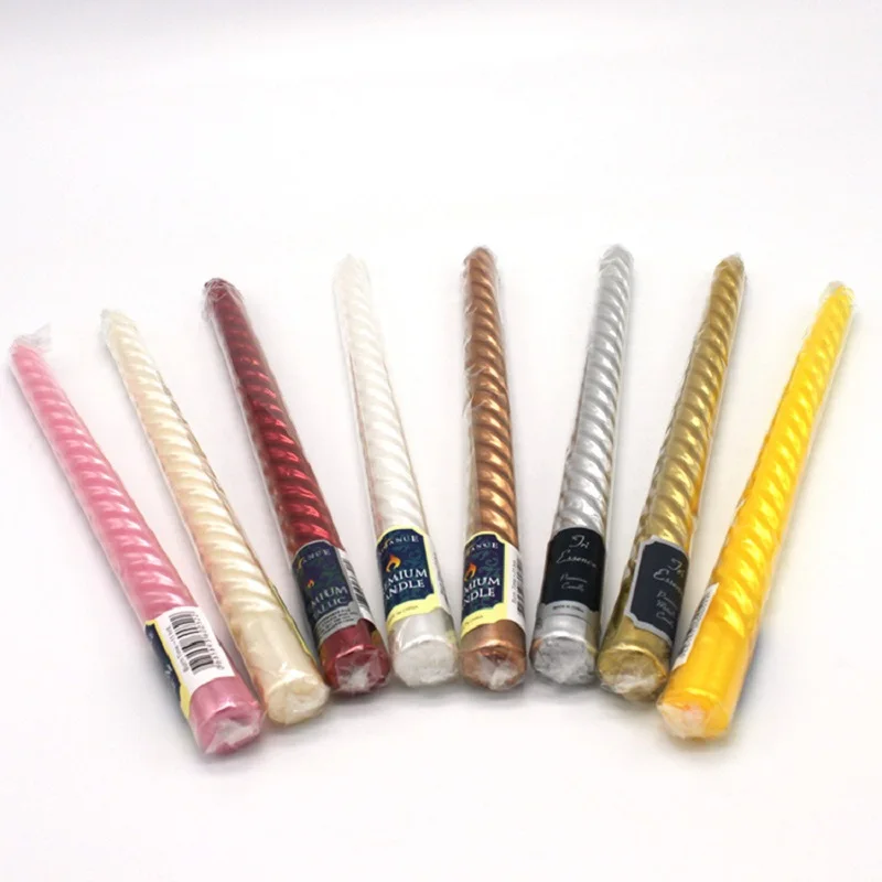 12Pcs Long Spiral Rod Candles Smokeless Unscented Wax for Candleabra Dinner Table Home Decor Birthday Party Supplies 9 Color | Дом и сад