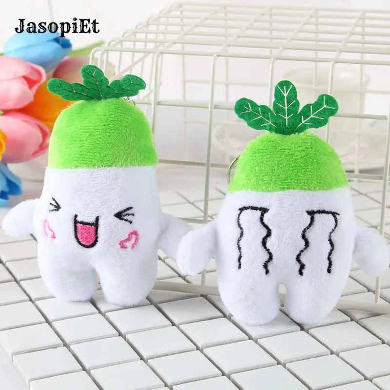 JasopiEt плюшевая игрушка кукла овощи редис милый Экспрессия плюшевая игрушка брелок меховой шарик-подвеска сумка аксессуары 1 шт 10 см