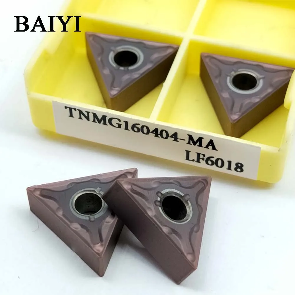 

10 шт. TNMG160404 TNMG 331 MA LF6018 внешние токарные инструменты карбидные вставки TNMG 160404 токарный инструмент токарные Токарные вставки