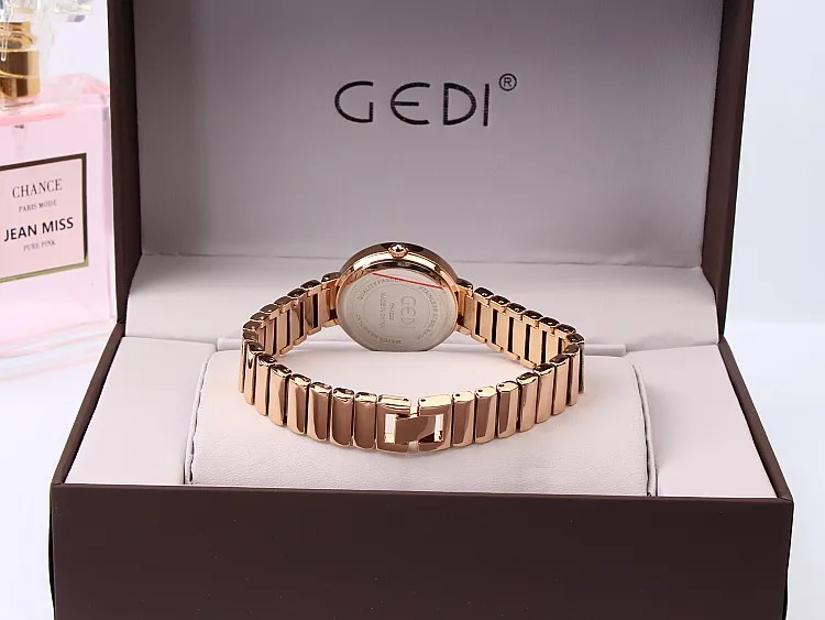 Женские кварцевые часы GEDI розовое золото серебристый цвет 3 шт. 2019|hodinky brand|hodinky women