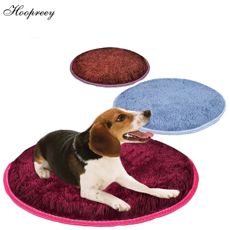Новинка 2019 Круглый плюшевый коврик для собак спальное одеяло кошек маленьких