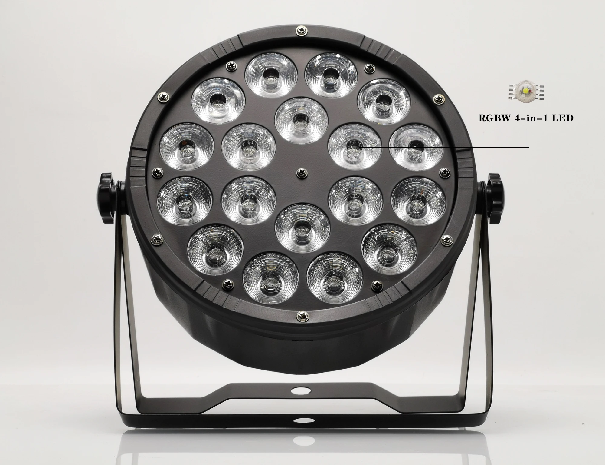 Большой объектив 18x12 вт led par светильник rgbw 4 в 1 dmx512 пластиковые par светильник профессиональный сценический свет dj светильник