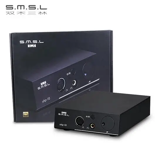 

SMSLsAp-10Balanced Desktop Headphone AMP 2*TPA6120A2 Chip RCA/XLR input 6.35mm/Balanced Output HIFI Audio High Power Amplifierpg