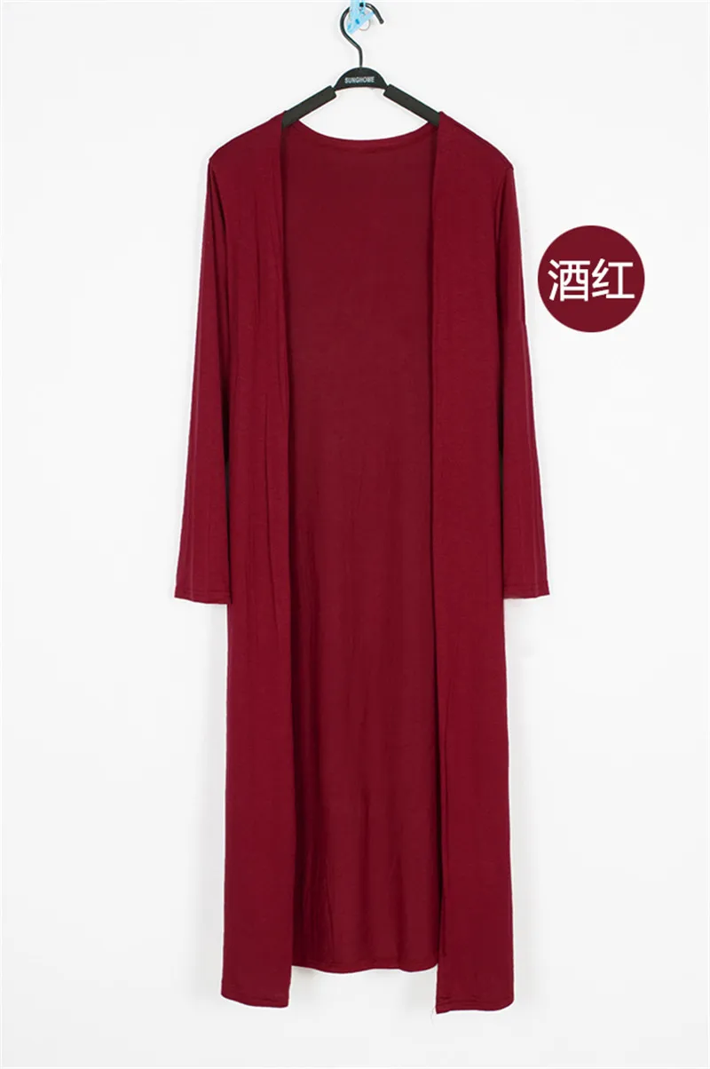 Korean 2019 Women Summer Thin Kimono Cardigan Long Sleeve Loose Hem Outerwear Black white tops 12 colors |
