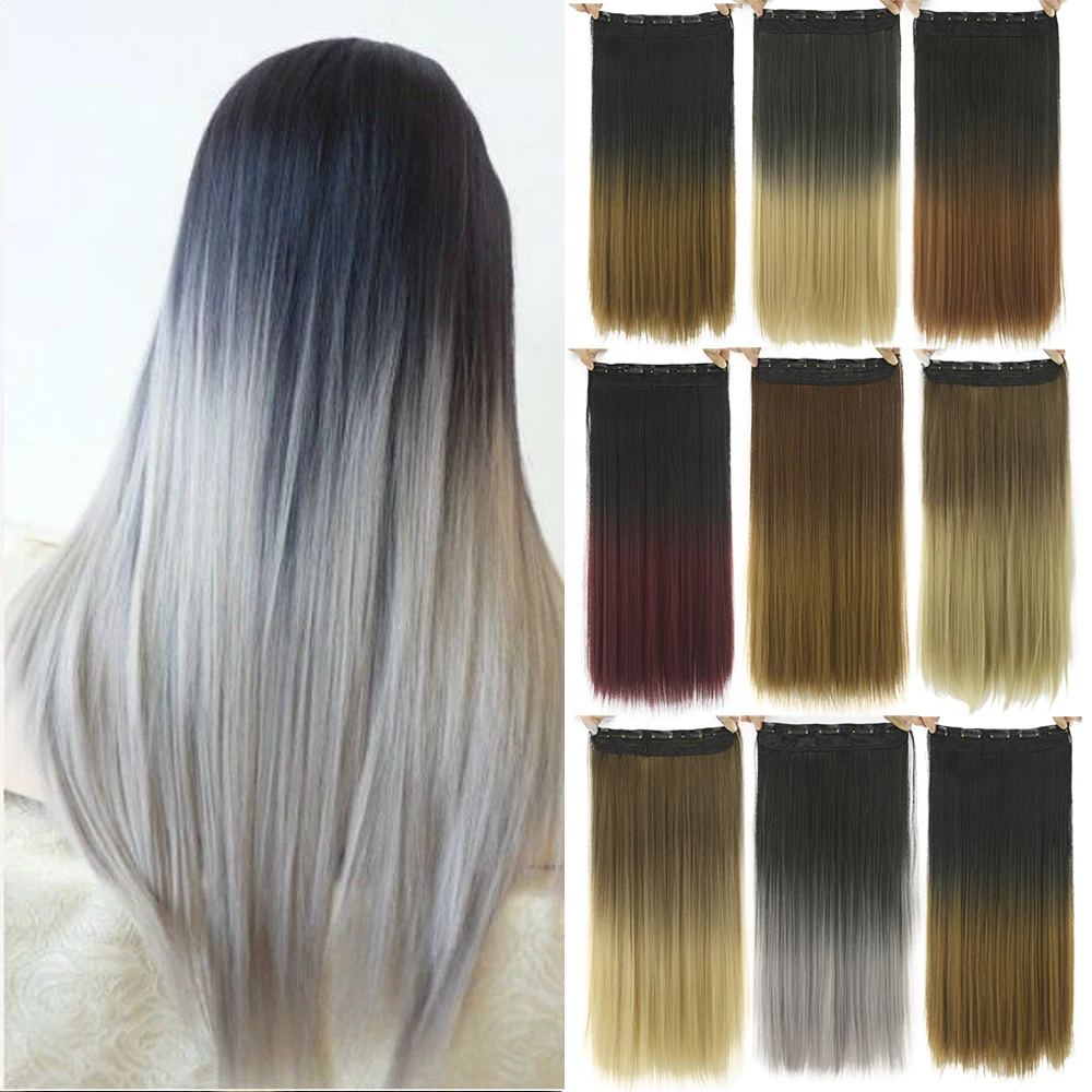 Женские Длинные прямые синтетические волосы Soowee 20 цветов накладные черного и - Фото №1