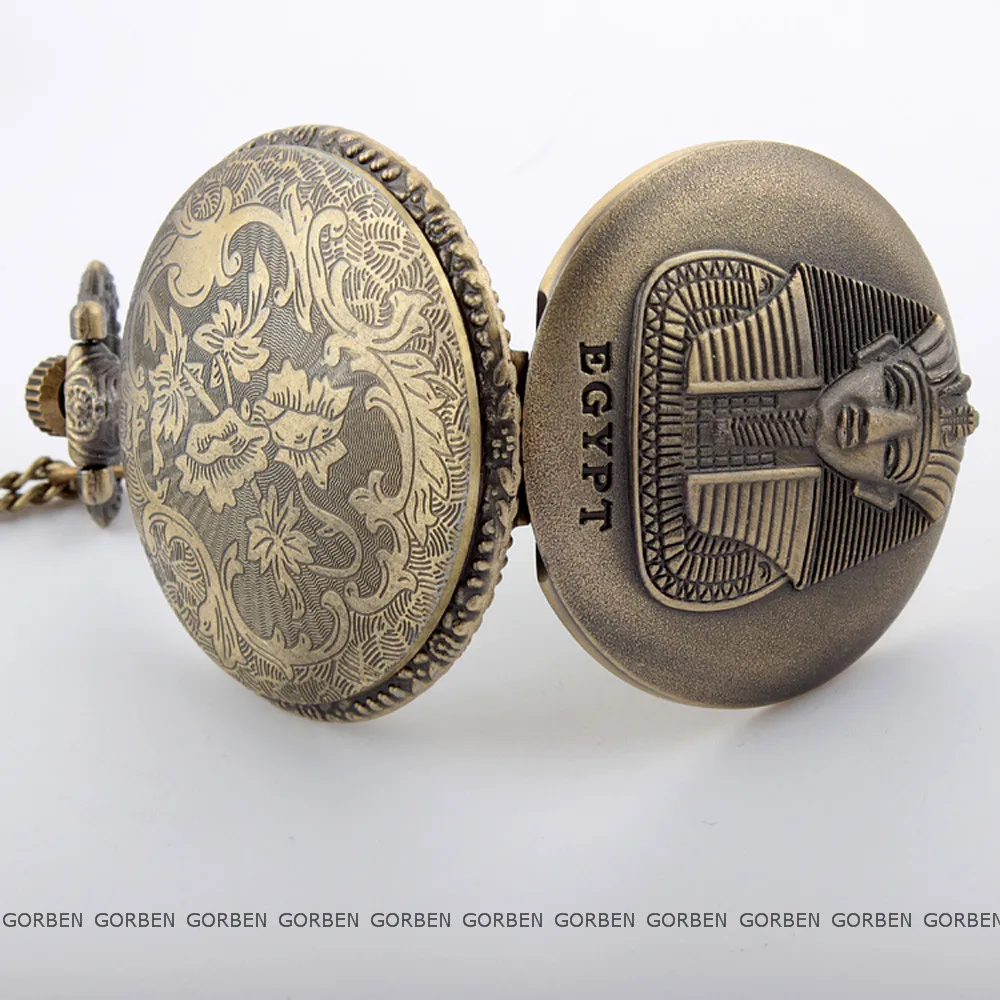 Египетский фараон кварцевые карманные часы ретро стиль для мужчин и женщин