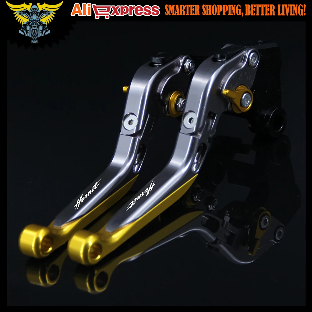 ! С логотипом CNC золотые рычаги Тормозной сцепления мотоцикла для Honda CB599/CB600 HORNET 1998