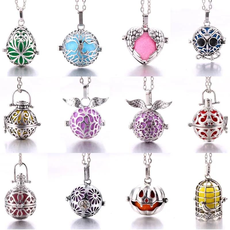 Ароматерапия ювелирные изделия в виде совы сердца Цепочки и ожерелья