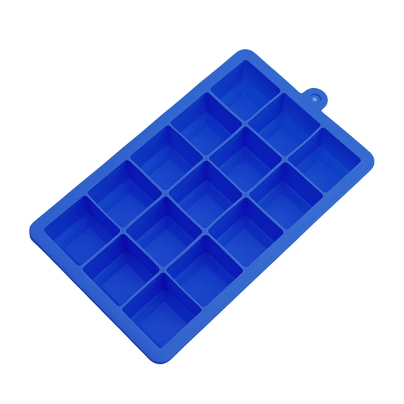 15 Grid DIY Big Ice Cube Mold Square Shape Silicone Tray Fruit Cream Maker Kitchen Bar Drinking Accessories 979119 | Дом и сад