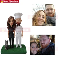 custom chef bobblehead from photo to figurines with dog customized dog figurines miniatures china bobblehead manufacture