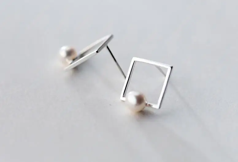 Реальный. Женские серьги гвоздики с натуральным пресноводным жемчугом|pearl stud