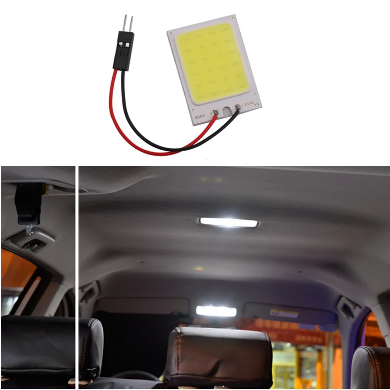 Автомобильная лампа для чтения T10 festoon 24 SMD Cob 1 комплект панель автомобиля лампы с