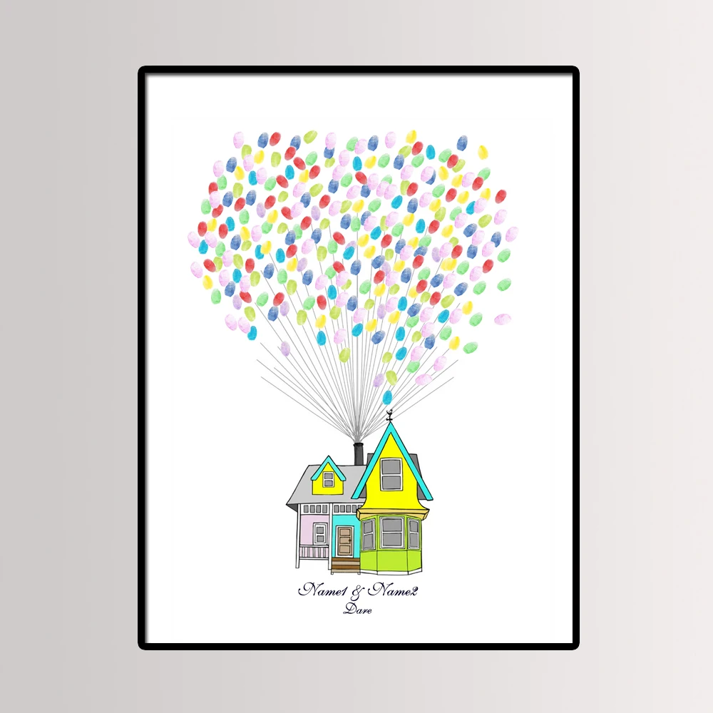 Дом любви Бесплатная Персонализация пользовательского имени Дата отпечатков